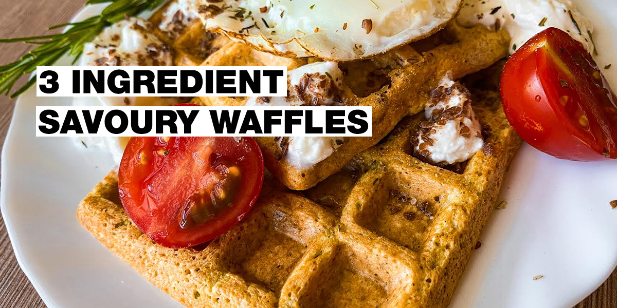 Make savoury waffles using only 3 ingredients