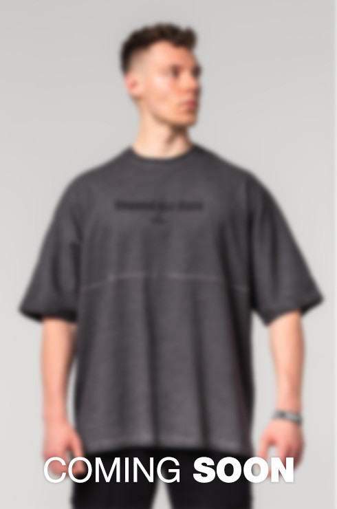 Washed-off Oversized Heavyweight Cotton T-shirt NO SHORTCUTS
