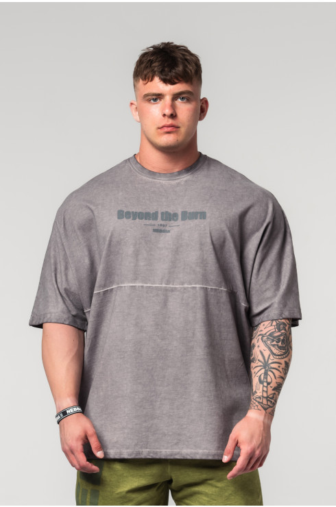 Washed-off Oversized Heavyweight Cotton T-shirt NO SHORTCUTS 369