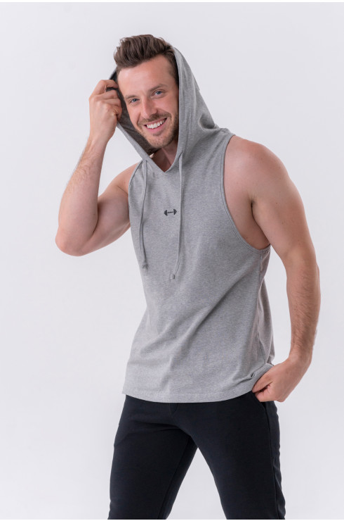 Fitness Tank top with a hoodie 323