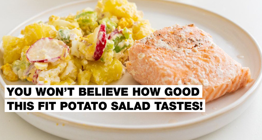 Du wirst nicht glauben, wie hervorragend dieser Fitness-Kartoffelsalat ist