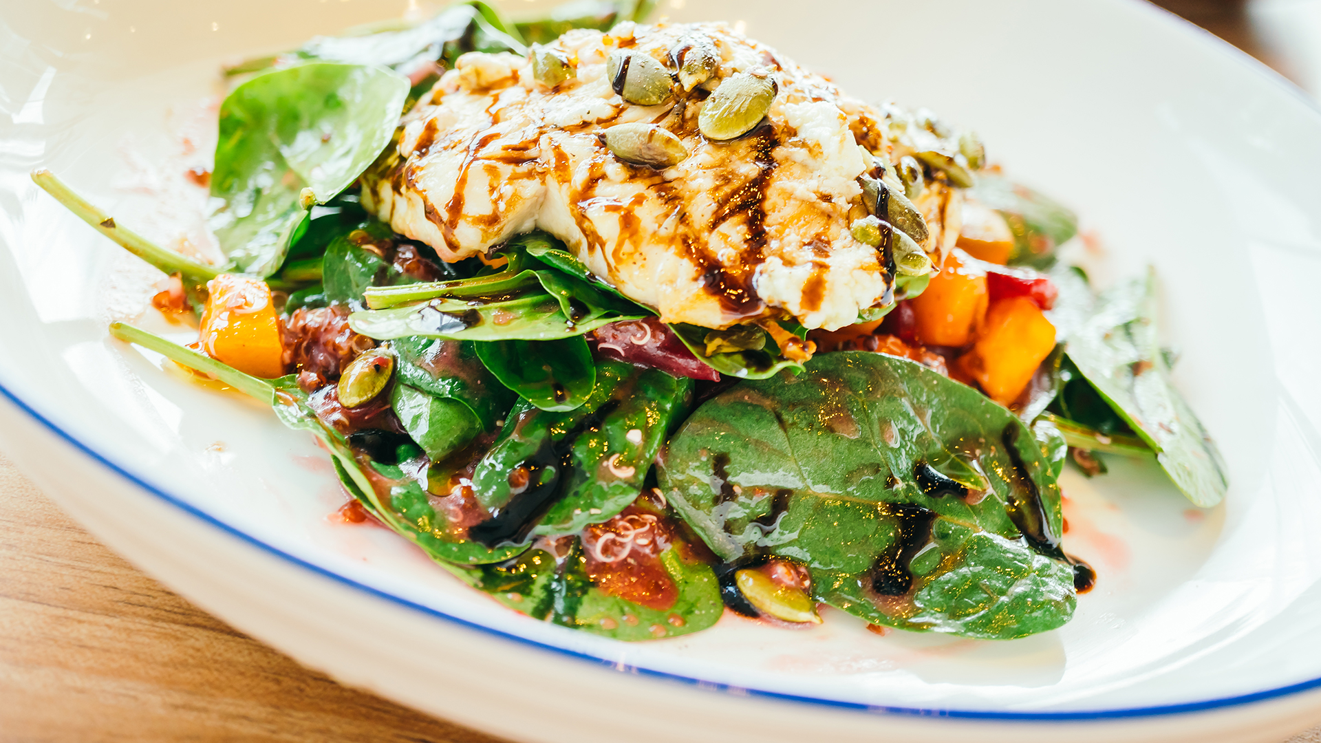 autumn salad with squash 